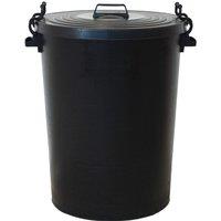 simpa 110L Plastic Multipurpose Bin with Clip Lock Lid in Black