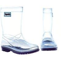 Squelch Wellies Transparent Wellington Boots in Clear | Size: 13