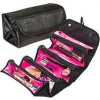 Charles William Triangle Travel Cosmetic Make up Toiletry Case Wash Bag in Black
