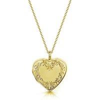 LOVELOX Lockets Women's Scroll Heart Locket in Gold