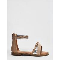 b.soleful Women's 'Shani' Porvair Sandals in Off-White | Size: 8