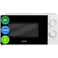 Abode 20 Litre 700W Manual Microwave with Defrost AMM2005B in White