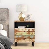 Berkfield Home Bedside Cabinet 50x33x62cm Solid Wood Reclaimed&Engineered Wood | Size: 50 x 33 x 62 cm