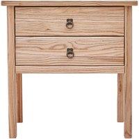 Cabinet Bits Montese 2 Drawer Bedside Table Ring Handle in Natural