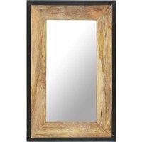 Berkfield Home Mirror 80x50 cm Solid Mango Wood in Brown