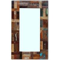 Berkfield Home Mirror Solid Reclaimed Wood 80x50 cm