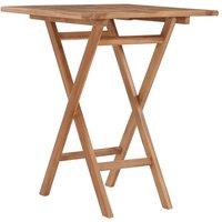 Berkfield Home Folding Garden Table 60x60x75 cm Solid Teak Wood in Brown | Size: 60 x 60 x 75 cm