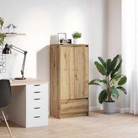 Berkfield Home Cabinet with Drawer Artisan Oak 55.5x34x119.5 cm Engineered Wood in Brown