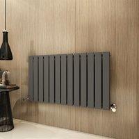 MCC Direct Designer Flat Panel Single Radiator 600x884mm Anthracite in Grey | Size: 600x884