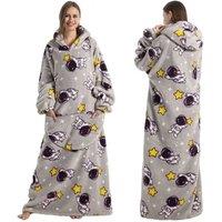 Leaper Oversized Wearable Hoodie Blanket in Grey | Size: Large
