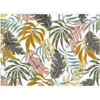 Warren Reed - Designer Tropical Leaves Glass Chopping Board in Green