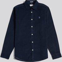 U.S. POLO ASSN. Men's Cord Shirt in Dark Navy | Size: XL