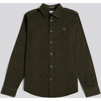 U.S. POLO ASSN. Men's Textured Corduroy Shirt in Dark Green | Size: 2XL