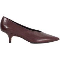 Dune London Women's 'Audio' Leather Court Shoes in Burgundy | Size: 4