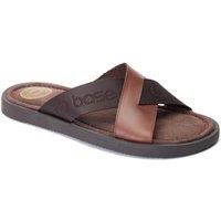 Base London Men's Webb Slider in Brown | Size: 11