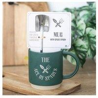 KDMD Ace of Spades Mug with Spade Spoon in Teal