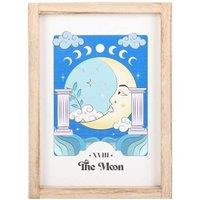 KDMD The Moon Celestial Framed Wall Print in Blue