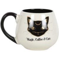 KDMD Magic, Coffee & Cats Rounded Mug in White
