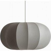 CGC Lighting CGC LILA Grey Oval Stretch Ribbed Cotton Fabric Lampshade in Dark Grey