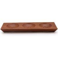 KDMD Three Bay Mahogany Soap Dish in Brown