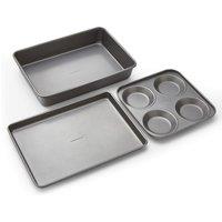 Morphy Richards Yorkshire Pudding Tray, Oven Tray & Roasting Tin Set in Grey