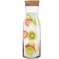 Bormioli Rocco Aquaria Glass Carafe with Cork Lid - 1.2 Litre in Clear