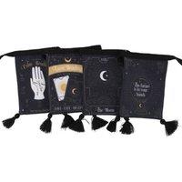 KDMD Small Fortune Teller Fabric Bunting in Black