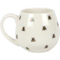 KDMD Bee Print Rounded Mug in White