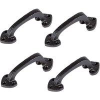 Hammer and Tongs Rustic Arrowhead Door Handle - H100mm - Black - Pack of 4 | Size: 10000mm x 520mm