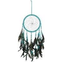 KDMD Turquoise Peacock Feather Dreamcatcher
