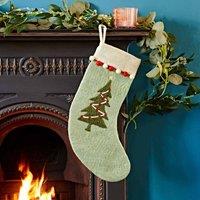 Paper High Felt Christmas Stocking in Light Green