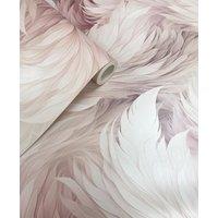 Muriva Plumes Feathers Wallpaper in Pink