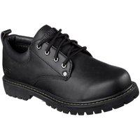 Skechers Men's 'Tom Cats' Leather Lace Shoes in Black | Size: 11