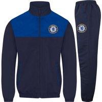 Chelsea FC Men's Adults Jacket & Pants Tracksuit Set in Navy | Size: Small
