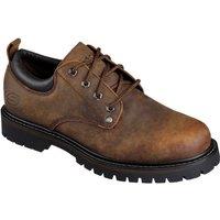 Skechers Men's 'Tom Cats' Leather Shoes in Dark Brown | Size: 11