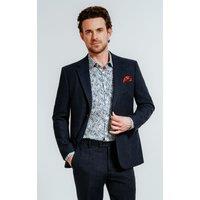 Dobell Men's Navy Donegal Tweed Jacket | Size: 50R