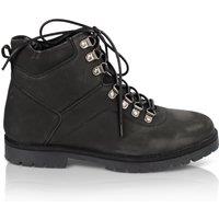 Silver Street London Men's Oslo Premium Leather Lace Up Boots in Black | Size: 9