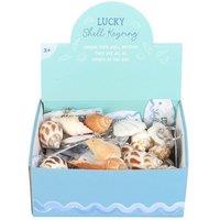 KDMD Women's Set of 36 Resin Seashell Keyrings in Display in Brown