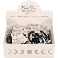 KDMD Women's Set of 36 Moon Phase Crystal Bracelets in Black