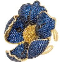 Latelita Women's Poppy Flower Blue Ring Gold