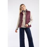 Weird Fish Women's Atissa Lightweight Padded Gilet in Aubergine | Size: 8