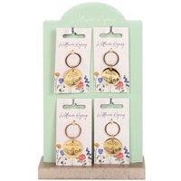 KDMD Women's Set of 24 Wildflower Keyrings on Display in Gold