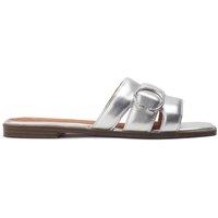 Moda In Pelle Women's 'Liatris' Leather Sandals in Silver | Size: 8