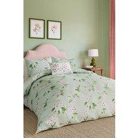 Sanderson 'Oleander' Cotton Duvet Cover Set in Blue | Size: King