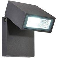 Netlighting Morti Integrated LED 1 Light Outdoor Wall Light Textured Dark Matt Anthracite Glass IP44 in Black