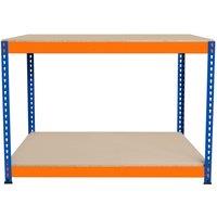 Monstershop S-Rax 2 Tier Workbench - 120cm x 60cm x 90cm in Orange | Size: 120 cm x 60 cm x 90 cm