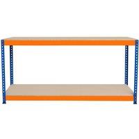 Monstershop S-Rax 2 Tier Workbench - 180cm x 45cm x 90cm in Orange | Size: 180 cm x 45 cm x 90 cm
