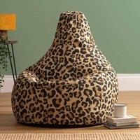 icon Dalton Bean Bag Recliner, Kyoto Leopard Print | Size: Medium