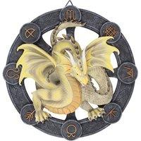 KDMD Mabon Dragon Resin Wall Plaque in Yellow