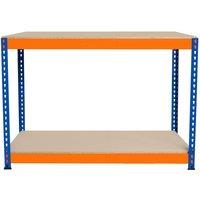 Monstershop S-Rax 2 Tier Workbench - 120cm x 45cm x 90cm in Orange | Size: 120 cm x 45 cm x 90 cm